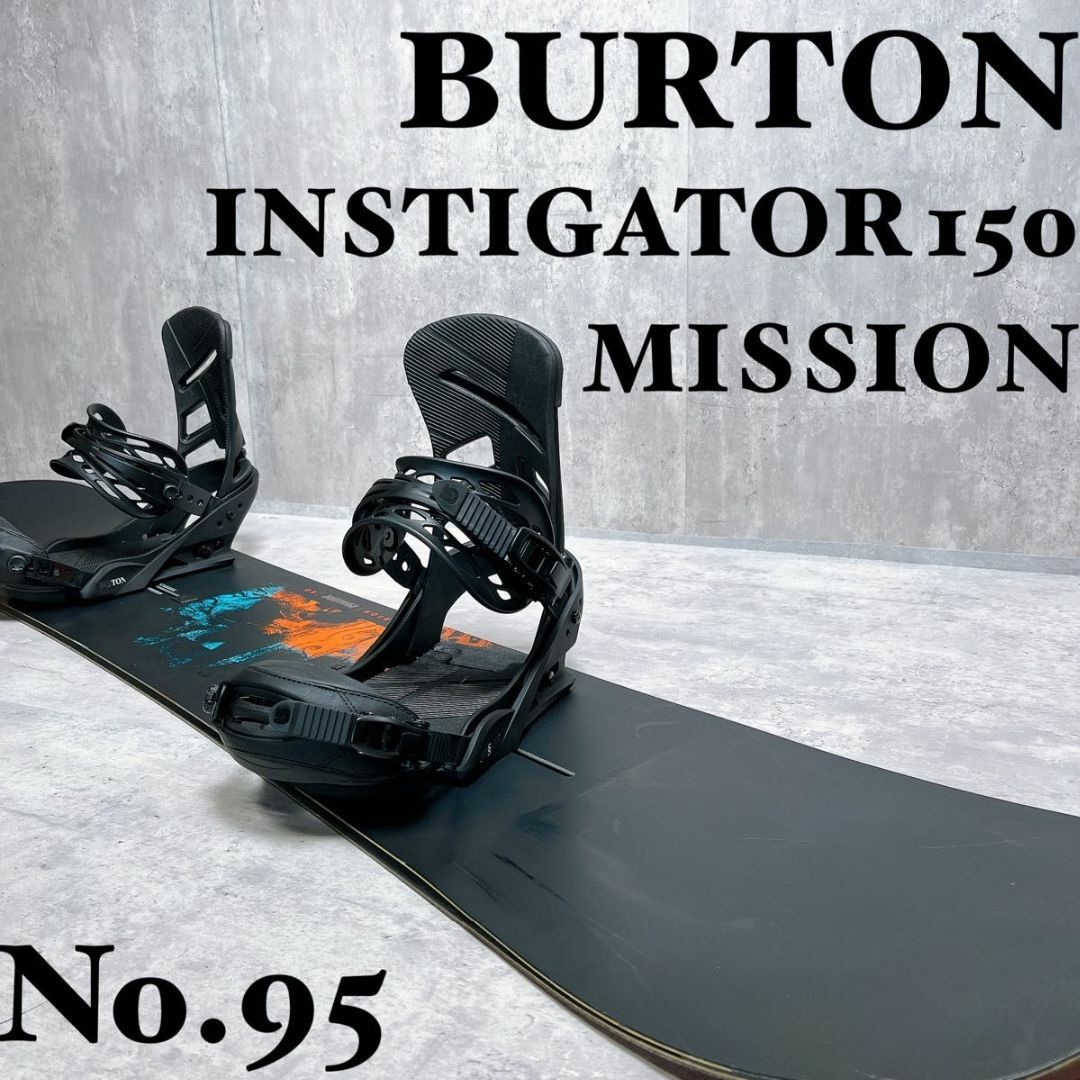 全てBURTON 人気板 150cm メンズスノーボードセット オール 全てBURTON 人気板 150cm メンズスノーボードセット オール