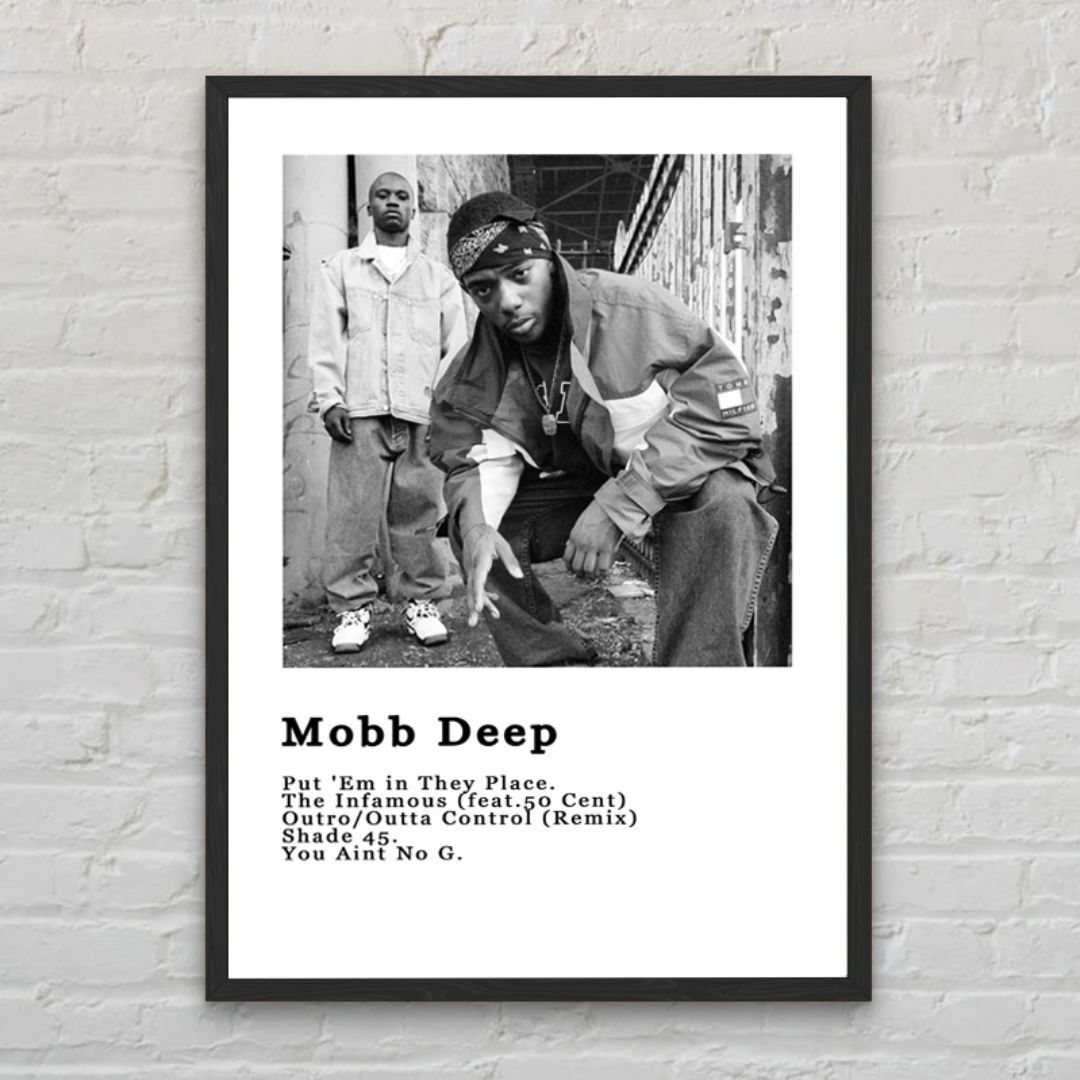 10-モブ・ディープ Mobb Deep A4額装付き ポスター インテリア インテリア/住まい/日用品のインテリア小物(フォトフレーム)の商品写真