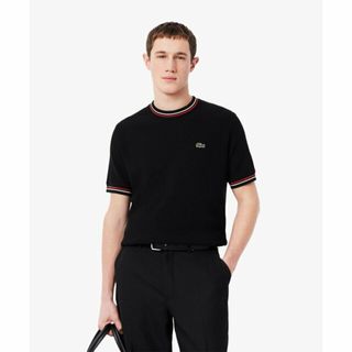 ラコステ(LACOSTE)の【ブラック】ドライタッチ 配色ラインハイゲージ半袖ニット(その他)