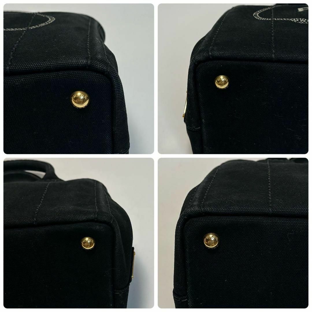 PRADA - j81【極美品】Gカード付 プラダ 三角ロゴ カナパS 黒 PRADA - j81【極美品】Gカード付 プラダ 三角ロゴ カナパS 黒