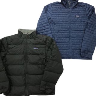 古着卸 まとめ売り Patagonia パタゴニア ダウンジャケット ダウンセーター 2枚セット (メンズ S /M ) ワンポイント MR9405(その他)