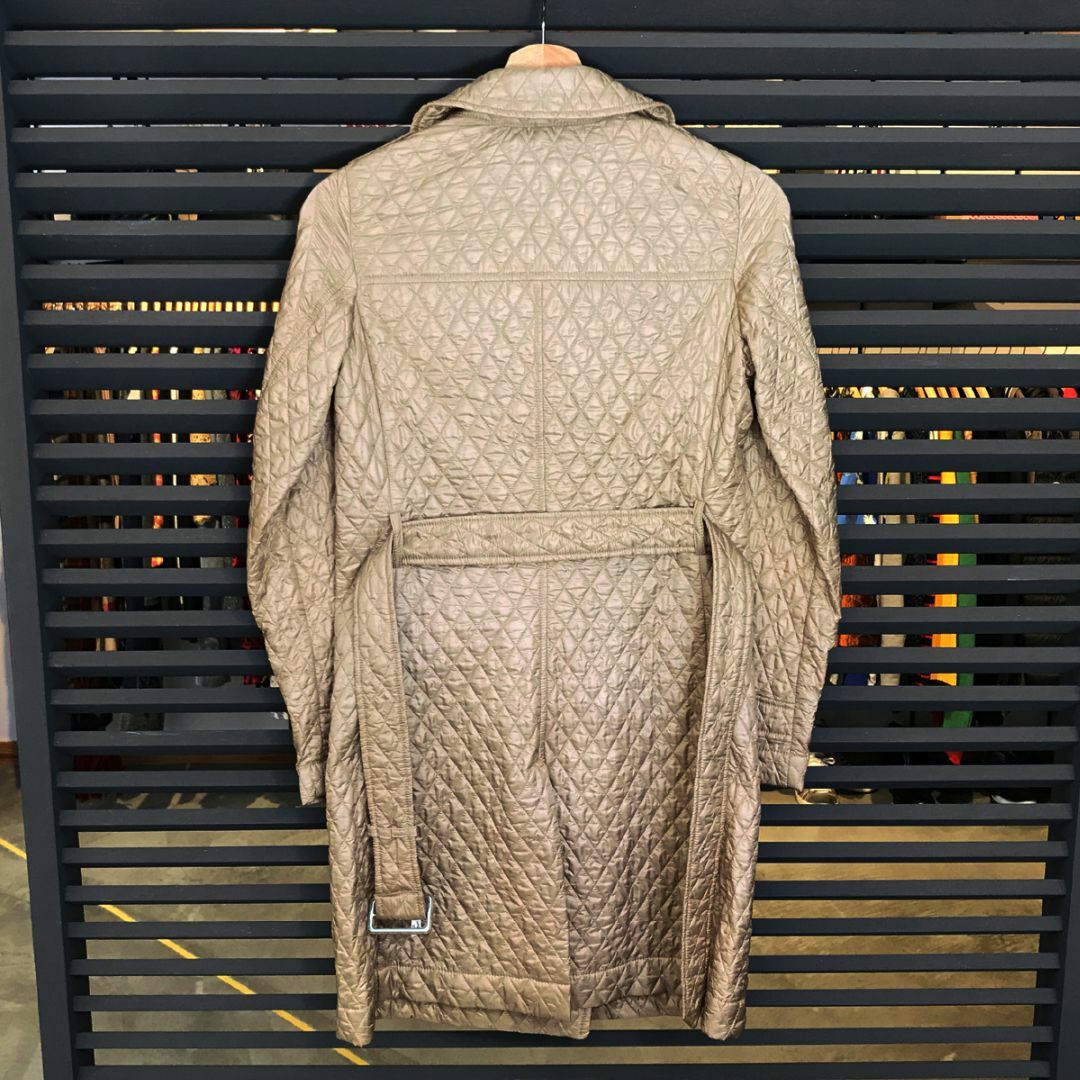 MONCLER - 超美品 モンクレール トレンチ風中綿コート ゴールド MONCLER - 超美品 モンクレール トレンチ風中綿コート ゴールド