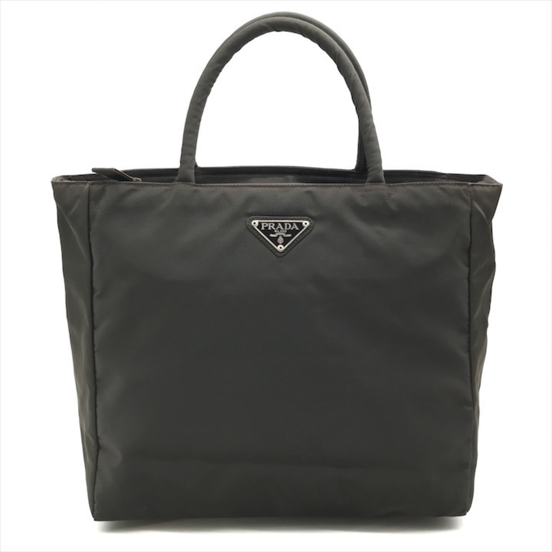 PRADA - 良品 PRADA プラダ 三角ロゴ テスート ナイロン ハンド バッグ ブラウン系 k4836