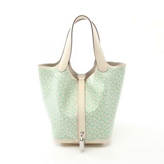 エルメス(HERMES)のエルメス HERMES ピコタンロックPM ハンドバッグ バッグ ヴォースイフト ヴォースイフト レディース アイボリー系 / グリーン系 / ブルー系 【中古】(ハンドバッグ)