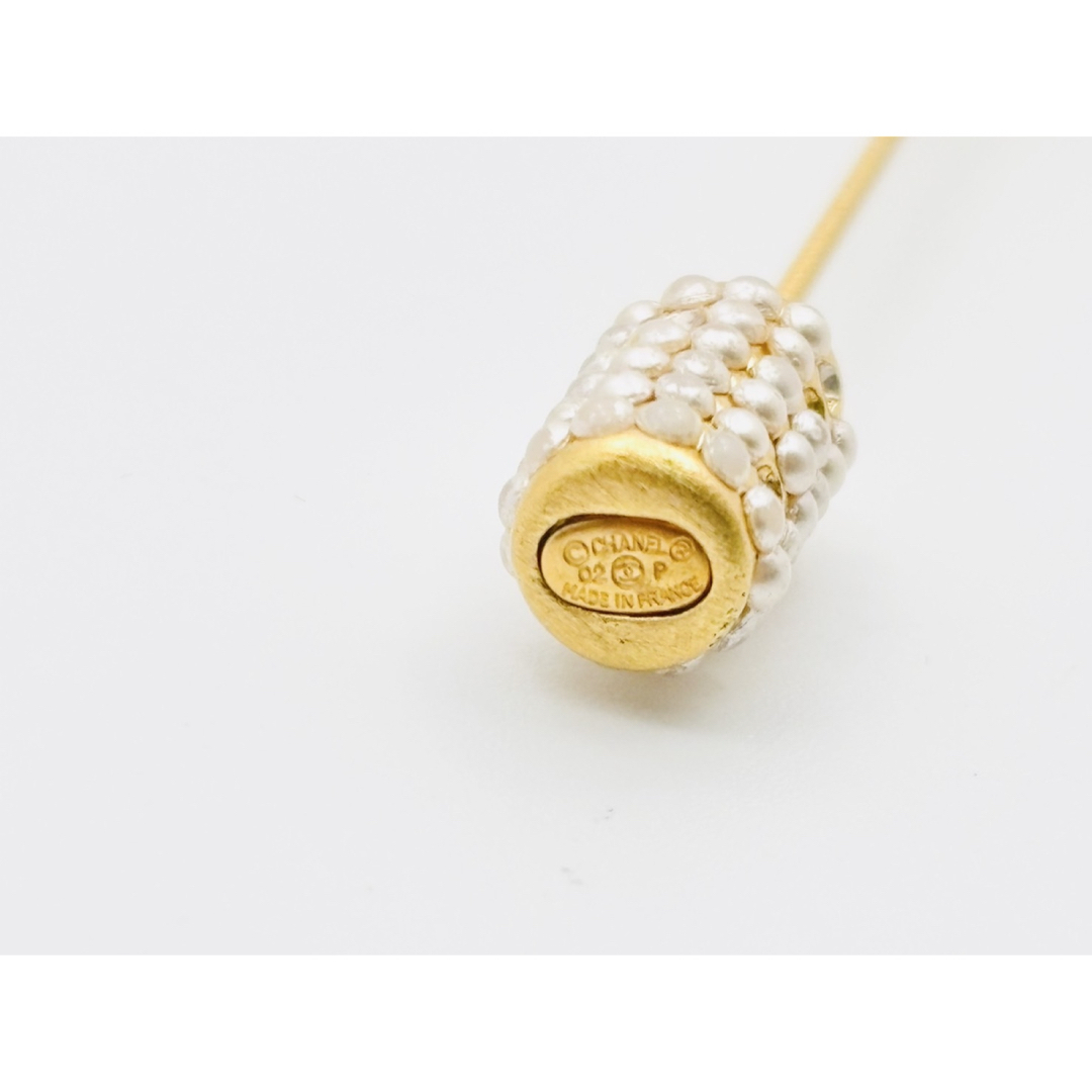 CHANEL - Chanel シャネル ピンブローチ ハート ゴールド パール CHANEL - Chanel シャネル ピンブローチ ハート ゴールド パール