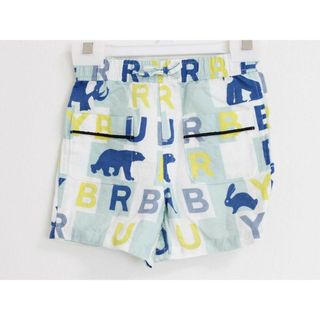 バーバリー(BURBERRY)の【春物 新入荷!】〓バーバリー/BURBERRY〓86cm ショートパンツ/ハーフパンツ/半ズボン/短パン 水色×白×黄色 【中古】 子供服 キッズ kids ベビー服 baby 男の子 春夏 bottoms 412052(パンツ)