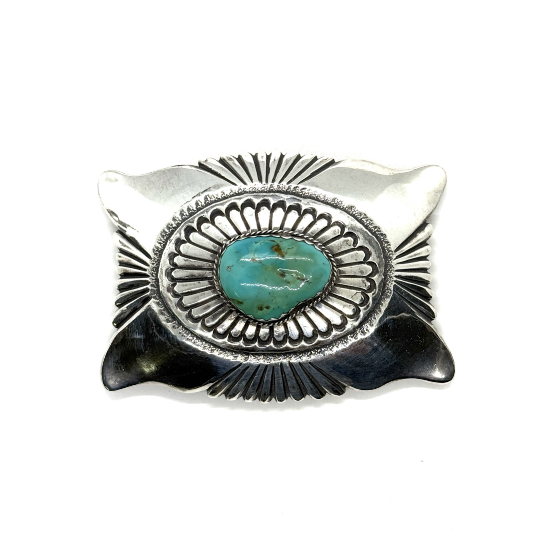 L719 Navajo STERLING silver ターコイズバックル L719 Navajo STERLING silver ターコイズバックル