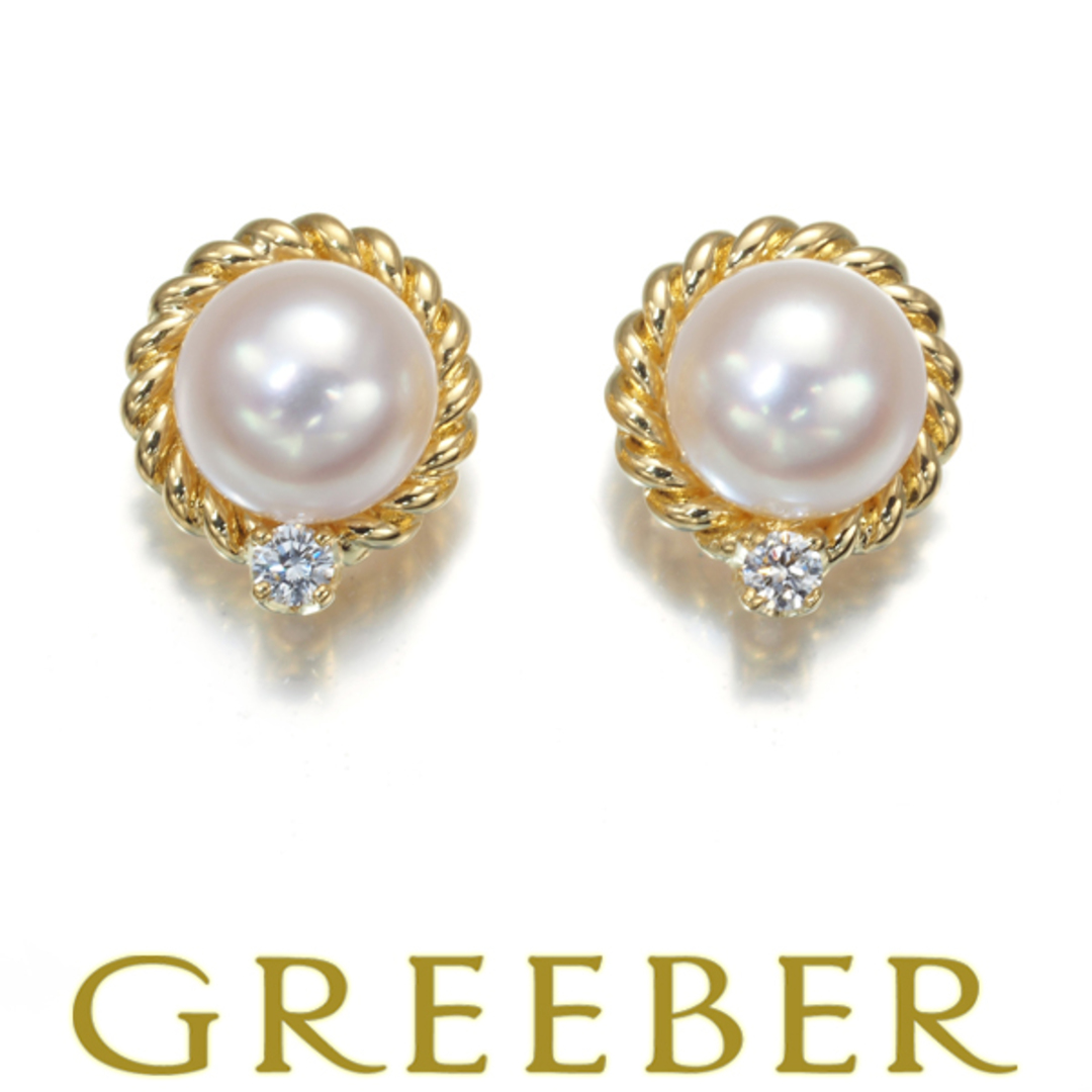 MIKIMOTO - ミキモト ピアス パール 真珠 6.5mm ダイヤ MIKIMOTO - ミキモト ピアス パール 真珠 6.5mm ダイヤ