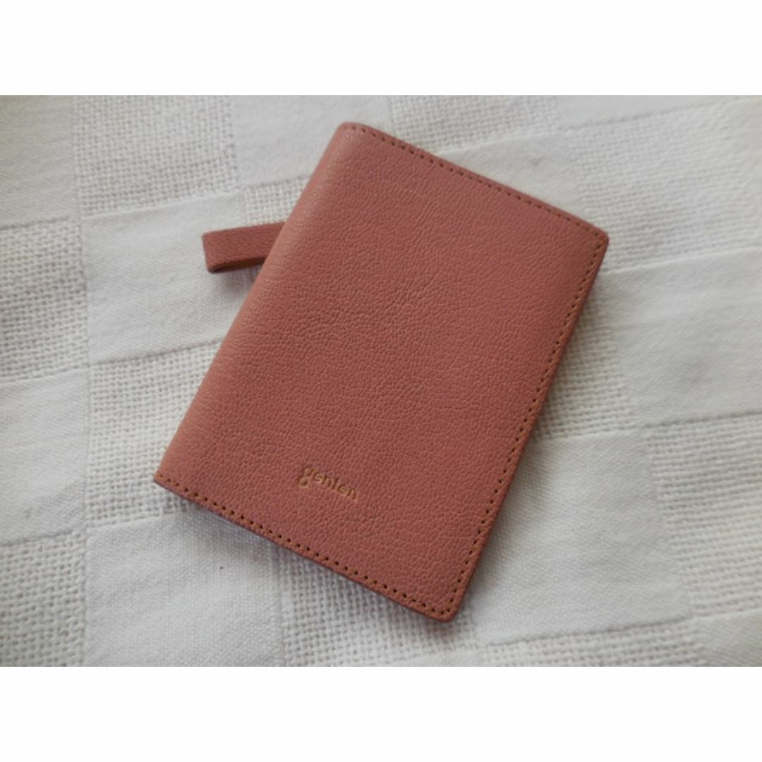 genten - 美品 ゲンテン フレスコ ミニ財布 二つ折り カード入 ピンク 桜 春財布