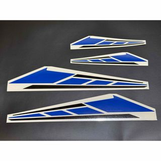 ストロボステッカー　汎用タイプ　大きいタイプと小さいタイプ青黒　4枚セット(ステッカー)