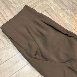 レディース Lサイズ ブラウン パンツ スラックス(クロップドパンツ)