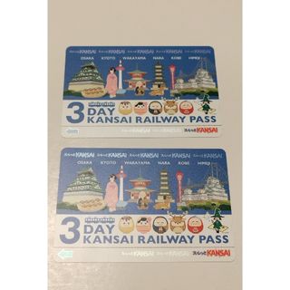 スルッとKANSAI 3days チケット 2枚セット RAILWAY PASS(鉄道乗車券)