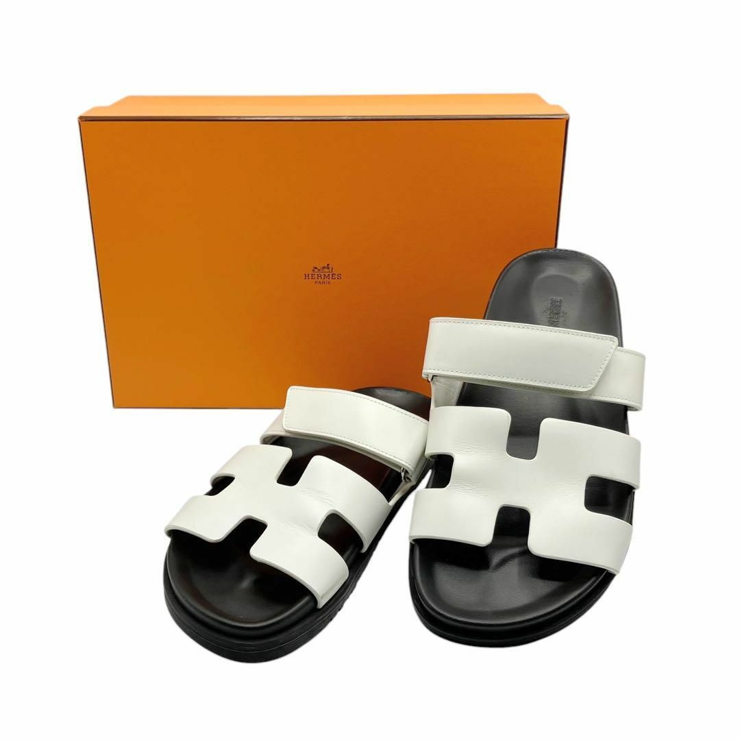 HERMES - ⭐️良品⭐️ エルメス サンダル シプレ 38 ホワイト HERMES - ⭐️良品⭐️ エルメス サンダル シプレ 38 ホワイト