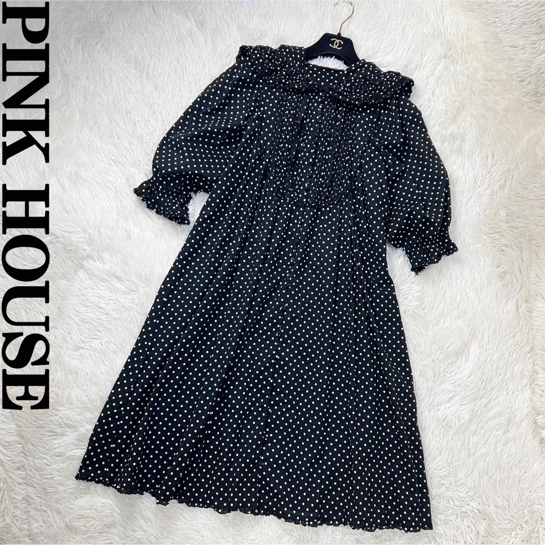 PINK HOUSE - 極美品♡フード付♡ピンクハウス ドット フリル PINK HOUSE - 極美品♡フード付♡ピンクハウス ドット フリル