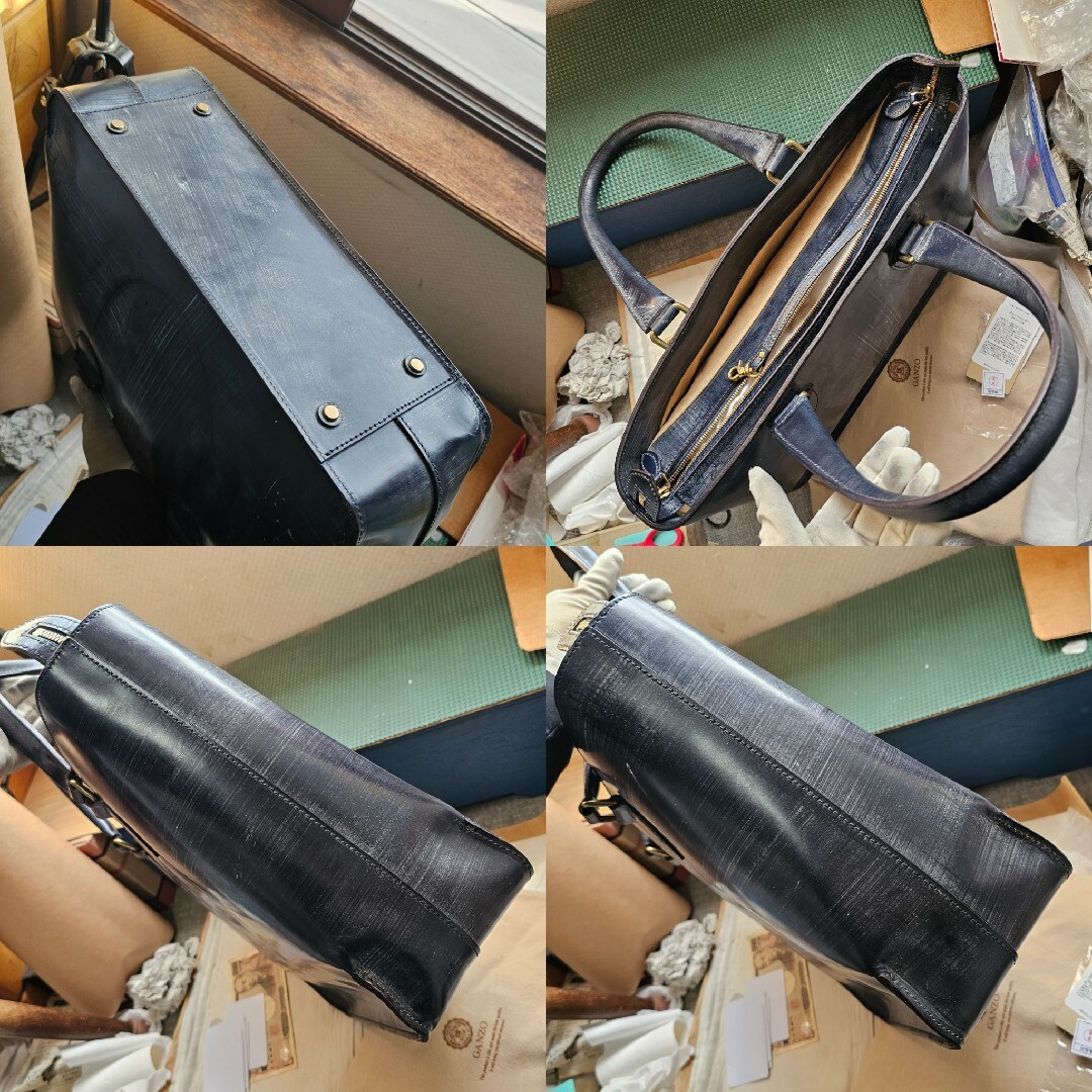 未使用 ガンゾ GANZO BRIDLE ブライドル トートバッグ ネイビー 未使用 ガンゾ GANZO BRIDLE ブライドル トートバッグ ネイビー