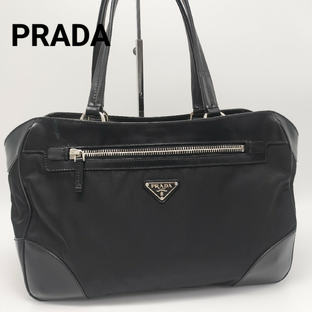 PRADA - 未使用に近い✨プラダ トートバッグ ブラック 黒の通販 PRADA - 未使用に近い✨プラダ トートバッグ ブラック 黒の通販
