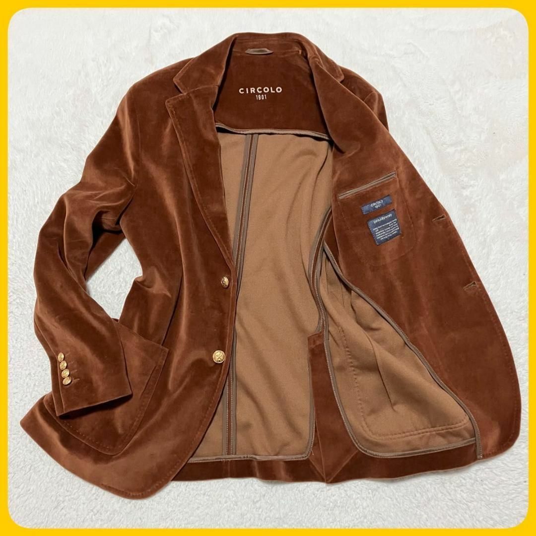 CIRCOLO 1901 - 極美品 CIRCOLO ベロア テーラード ジャケット CIRCOLO 1901 - 極美品 CIRCOLO ベロア テーラード ジャケット