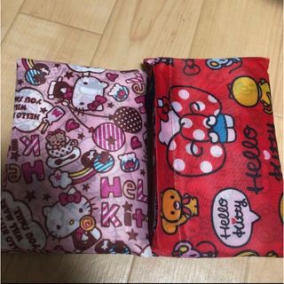 サンリオ(サンリオ)の新品　大　ハローキティ　エコバッグ　2種　折り畳みバッグ (エコバッグ)