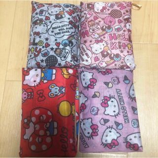 ハローキティ(ハローキティ)の新品　大　サンリオ　ハローキティ　4種　エコバッグ　　折り畳みバッグ(エコバッグ)