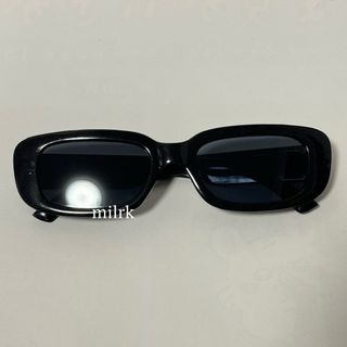 レクタングルサングラス　ブラック　眼鏡 y2k 90s 韓国(サングラス/メガネ)