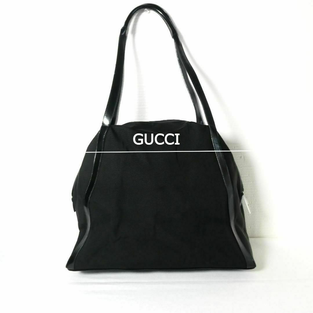 GUCCI - 美品 グッチ キャンバス×レザー 半円 台形 GUCCI - 美品 グッチ キャンバス×レザー 半円 台形