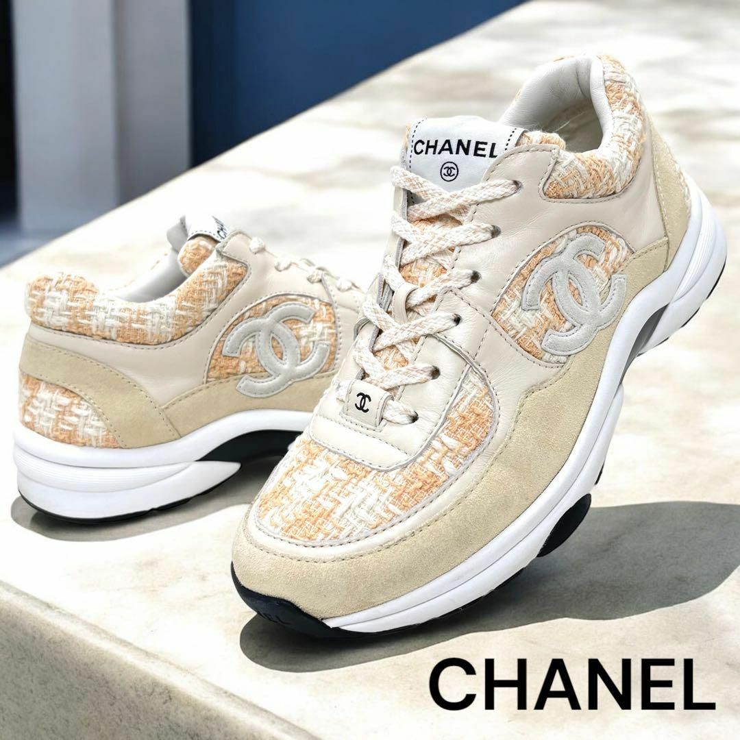 CHANEL - レア品✨極美品✨CHANEL シャネル ツイードスニーカー CHANEL - レア品✨極美品✨CHANEL シャネル ツイードスニーカー