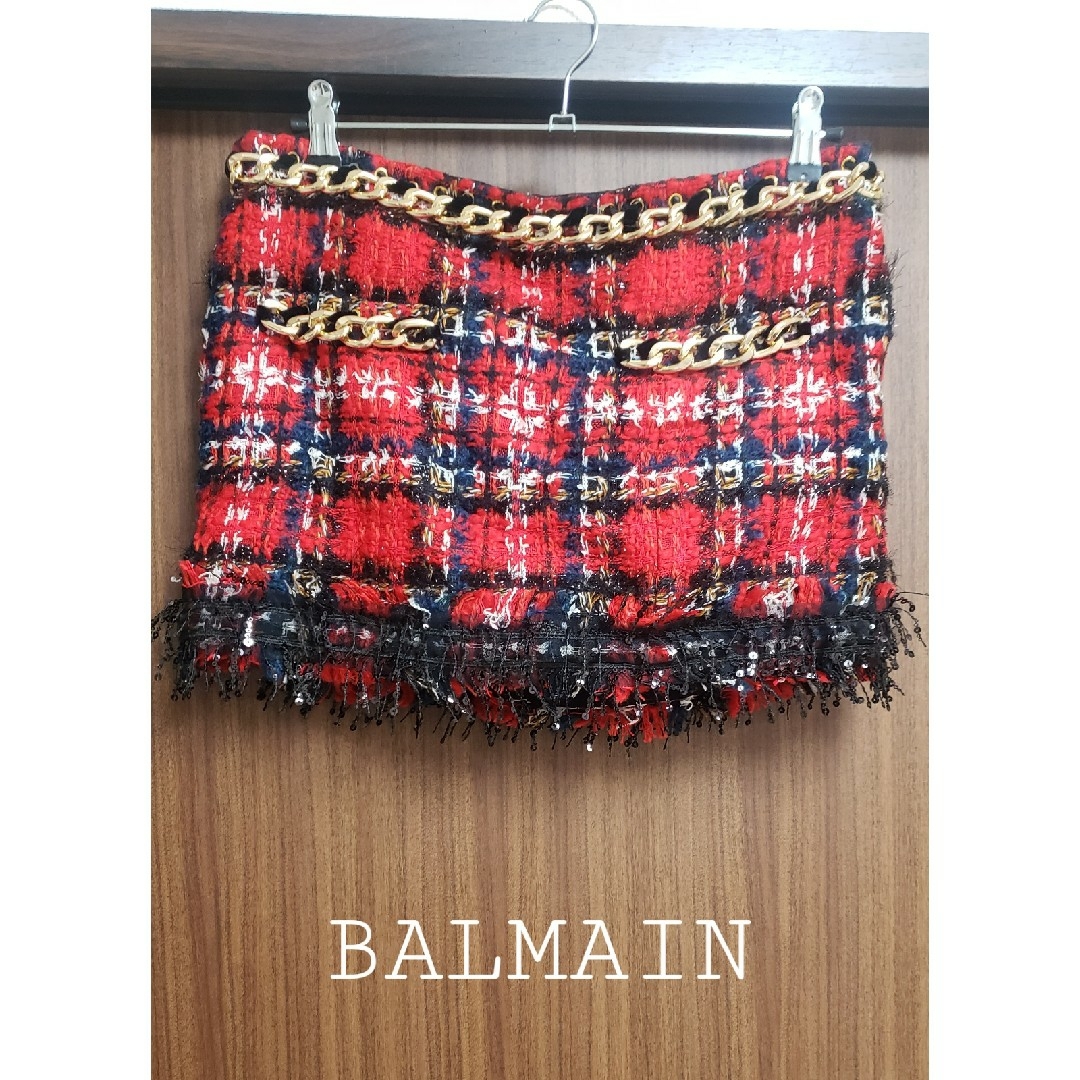 BALMAIN - BALMAIN チェック柄タイトスカート 40の通販 by BALMAIN - BALMAIN チェック柄タイトスカート 40の通販 by