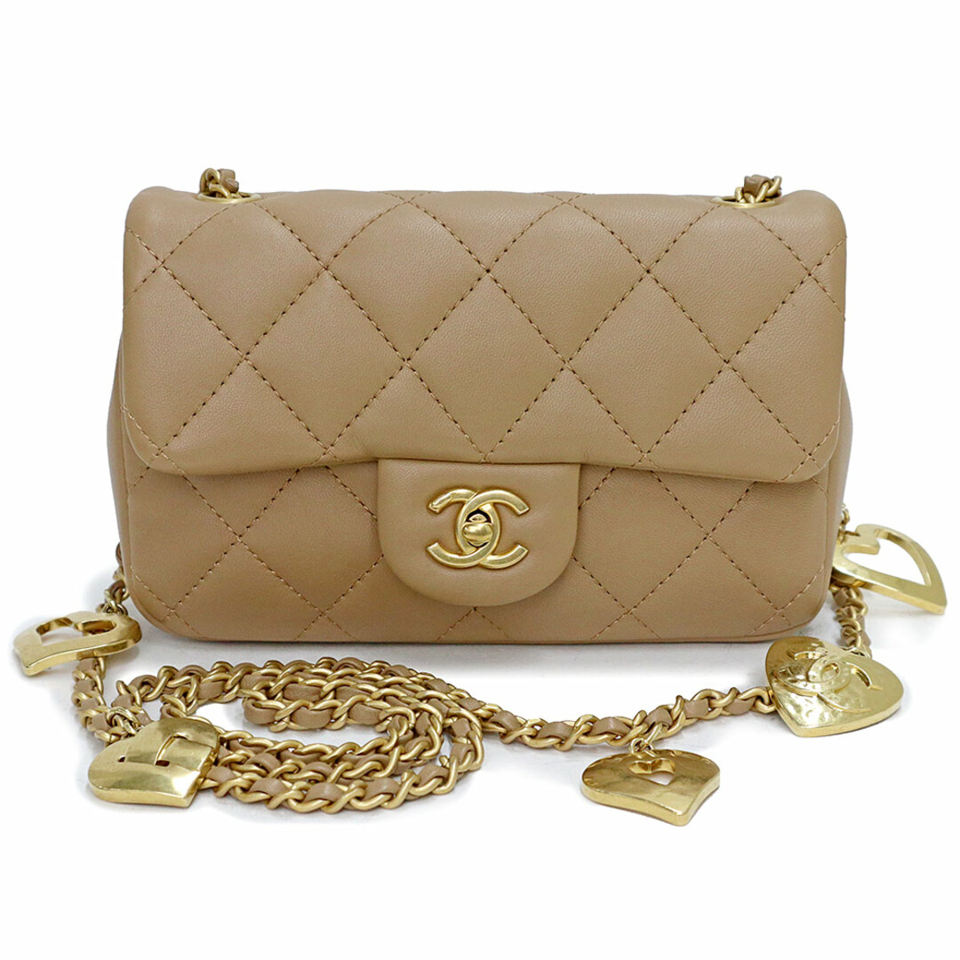 CHANEL - シャネル ミニ マトラッセ ココマーク ハート チェーン CHANEL - シャネル ミニ マトラッセ ココマーク ハート チェーン