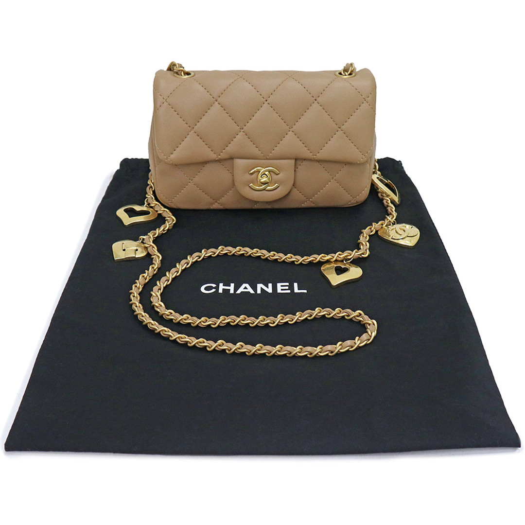 CHANEL - シャネル ミニ マトラッセ ココマーク ハート チェーン CHANEL - シャネル ミニ マトラッセ ココマーク ハート チェーン