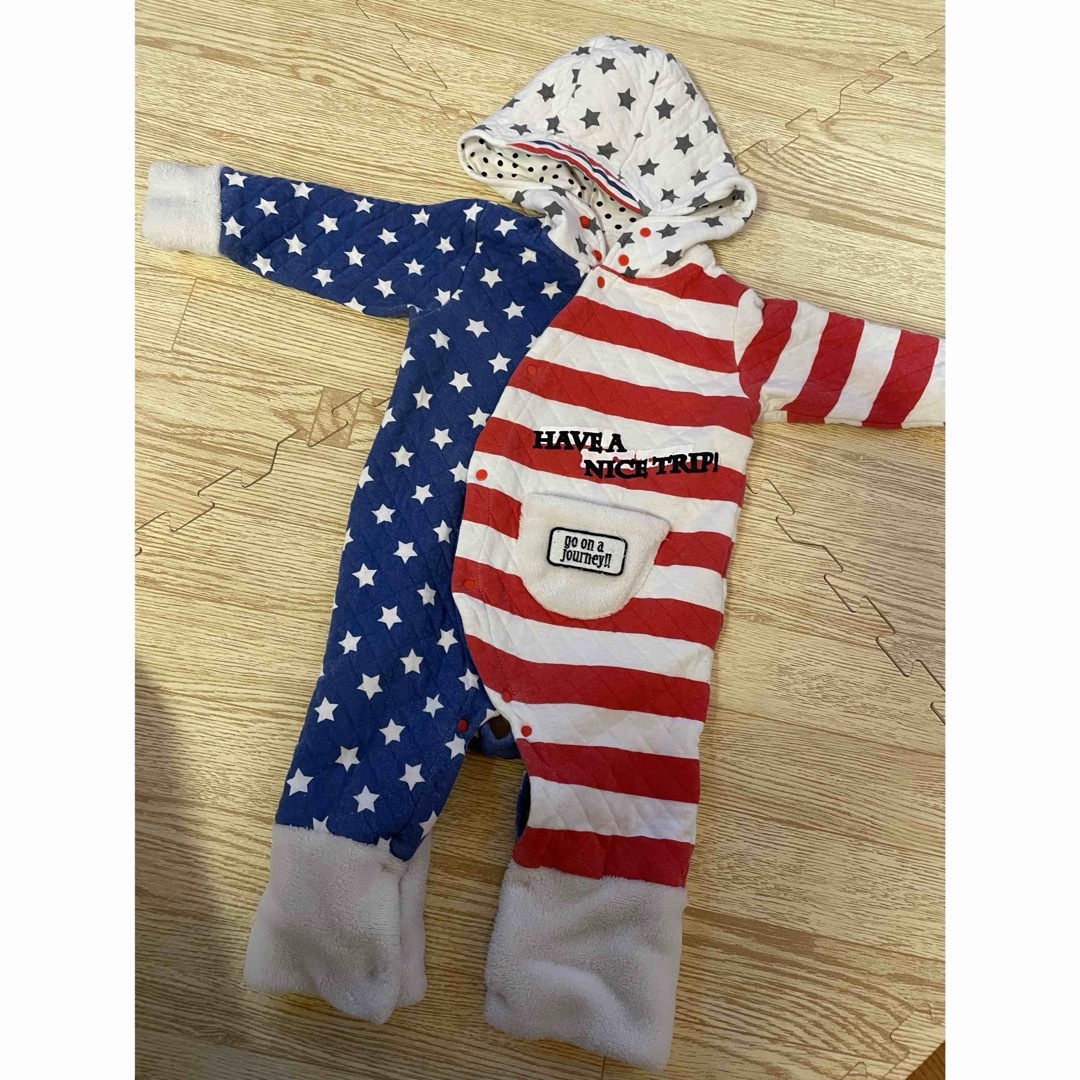 ロンパース 80サイズ アメリカン オシャレ キッズ/ベビー/マタニティのベビー服(~85cm)(ロンパース)の商品写真