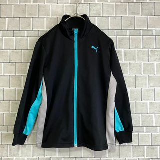 プーマ(PUMA)のプーマ　PUMA　ジャージ　サイズ130　ブラック　ライトブルー　グレー(ジャケット/上着)