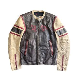 DIESEL - ディーゼル DIESEL レザーライダースジャケットの通販 DIESEL - ディーゼル DIESEL レザーライダースジャケットの通販