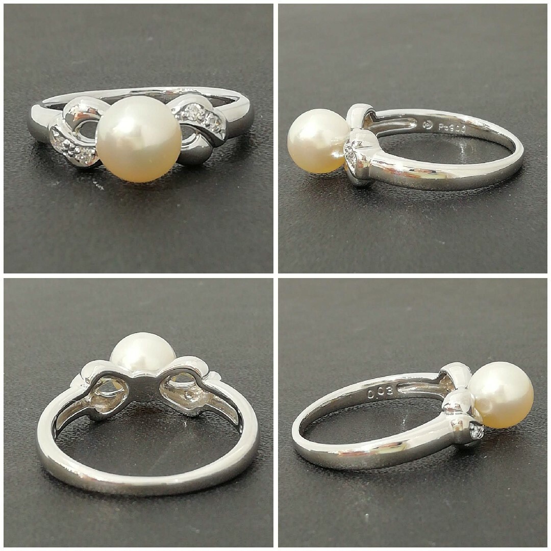 TASAKI - TASAKI刻印◯Pt900真珠6.9㎜✨ダイヤ0.03ct付き TASAKI - TASAKI刻印◯Pt900真珠6.9㎜✨ダイヤ0.03ct付き