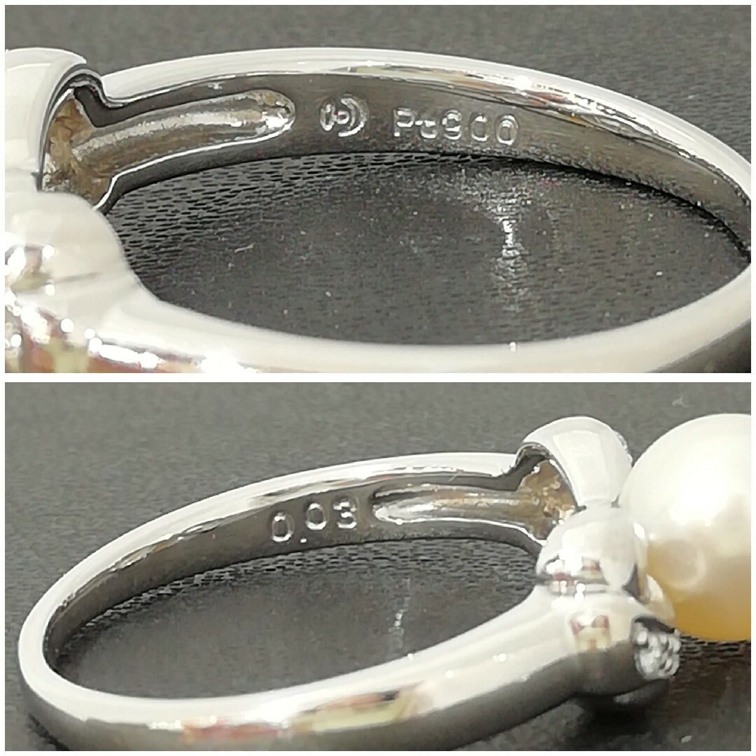 TASAKI - TASAKI刻印◯Pt900真珠6.9㎜✨ダイヤ0.03ct付き TASAKI - TASAKI刻印◯Pt900真珠6.9㎜✨ダイヤ0.03ct付き