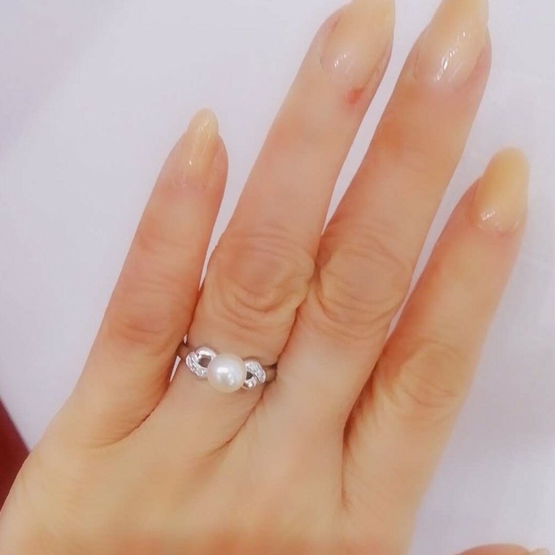 TASAKI - TASAKI刻印◯Pt900真珠6.9㎜✨ダイヤ0.03ct付き TASAKI - TASAKI刻印◯Pt900真珠6.9㎜✨ダイヤ0.03ct付き