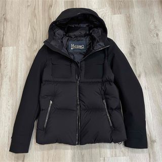 HERNO - ヘルノ ラミナー フーデット ダウンジャケット ブルゾン HERNO - ヘルノ ラミナー フーデット ダウンジャケット ブルゾン