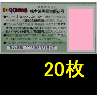東急 株主映画鑑賞優待券 20枚 2025年5月期限(その他)