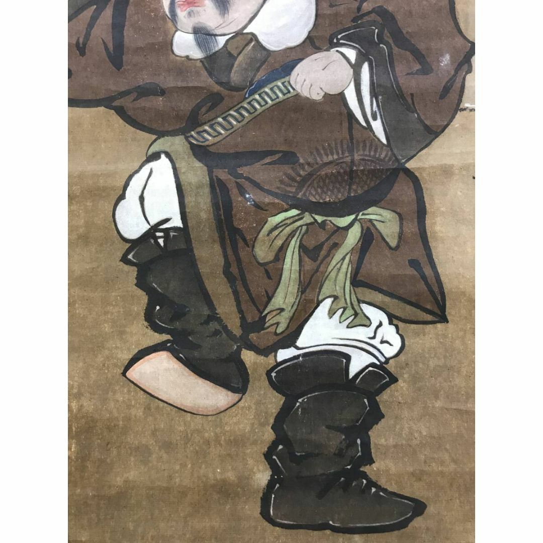 模写/柴田是真/大黒天図/大黒様図/人物図/掛軸☆宝船☆AG-104 模写/柴田是真/大黒天図/大黒様図/人物図/掛軸☆宝船☆AG-104