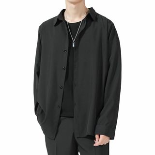 シャツ メンズ 長袖 tシャツ ビジネス 大きいサイズ 無地(Tシャツ/カットソー(七分/長袖))