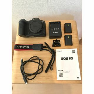 キヤノン(Canon)のCanon EOS R5 ボディ【極美品】バッテリ２個・カット数4000枚以下(デジタル一眼)