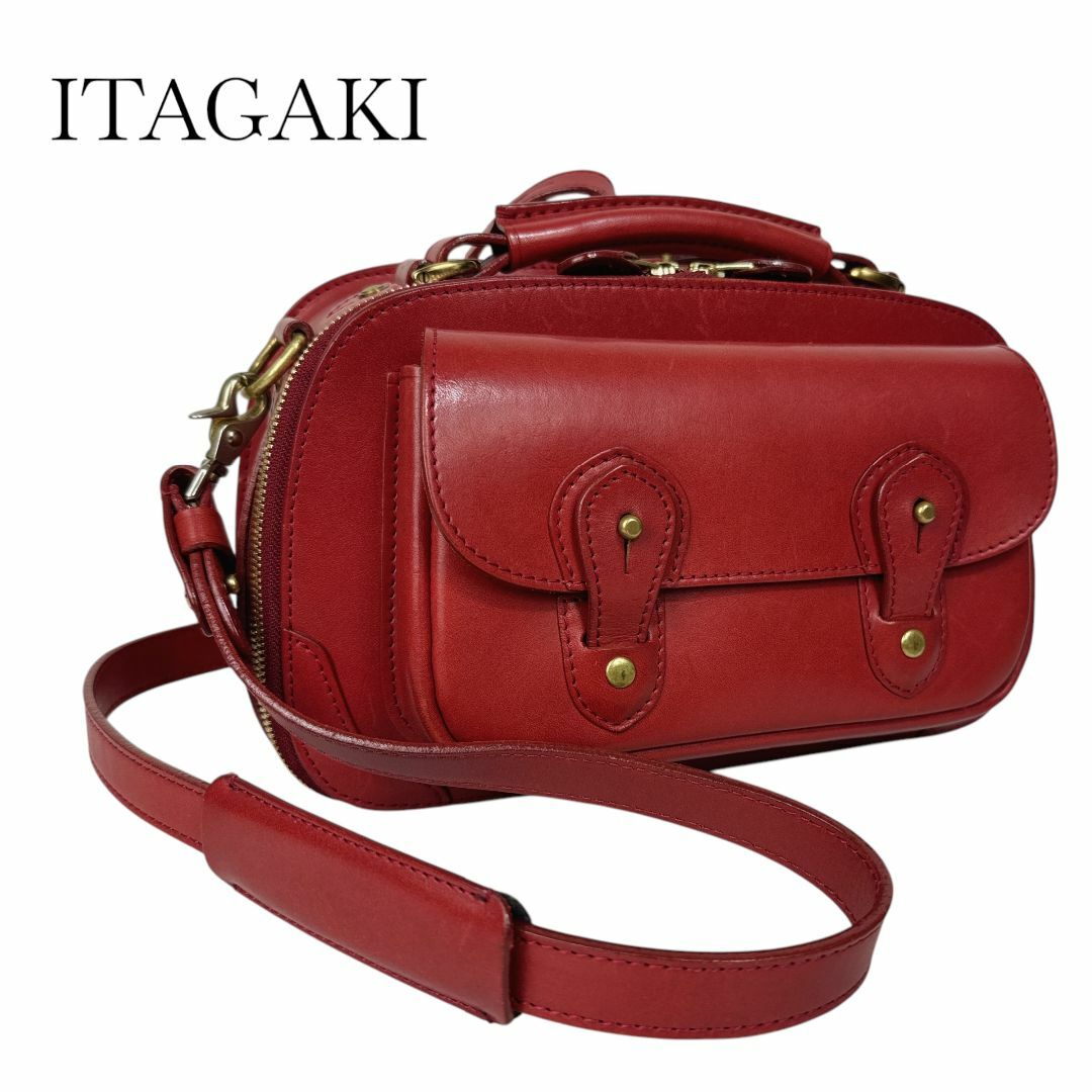 鞄 いたがき ITAGAKI 3WAYショルダーバッグ リュック レッド 鞄 いたがき ITAGAKI 3WAYショルダーバッグ リュック レッド