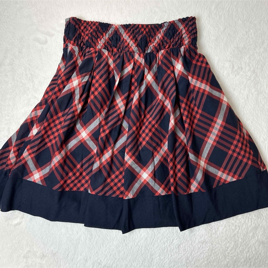新品◇バーバリーブルーレーベル◇スカート 赤系チェック 36号 S 新品◇バーバリーブルーレーベル◇スカート 赤系チェック 36号 S