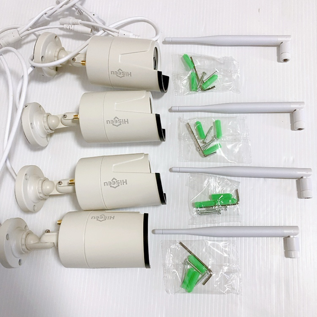 Hiseeu 防犯カメラ 4台セット WNKIT-10V-4HB612-1TAの通販 by Hiseeu 防犯カメラ 4台セット WNKIT-10V-4HB612-1TAの通販 by