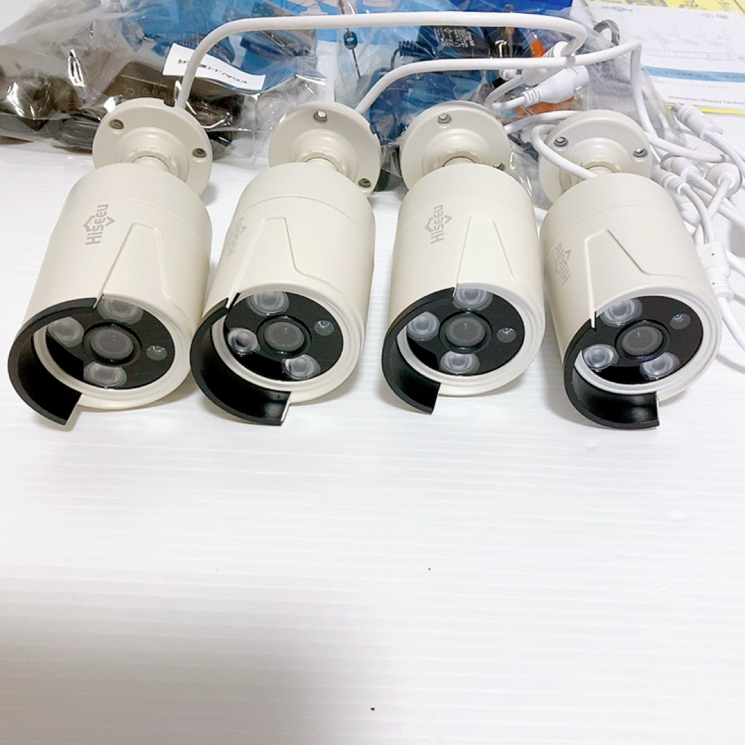 Hiseeu 防犯カメラ 4台セット WNKIT-10V-4HB612-1TAの通販 by Hiseeu 防犯カメラ 4台セット WNKIT-10V-4HB612-1TAの通販 by