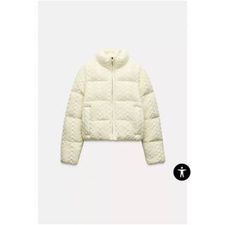 ZARA - ZARA フェイクファー フード付きダウンパフジャケットの ZARA - ZARA フェイクファー フード付きダウンパフジャケットの