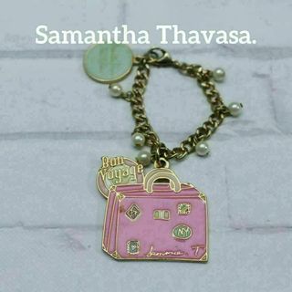 サマンサタバサ(Samantha Thavasa)の【匿名配送】サマンサ タバサ チャーム キーホルダー ゴールド バッグ ピンク(キーホルダー)