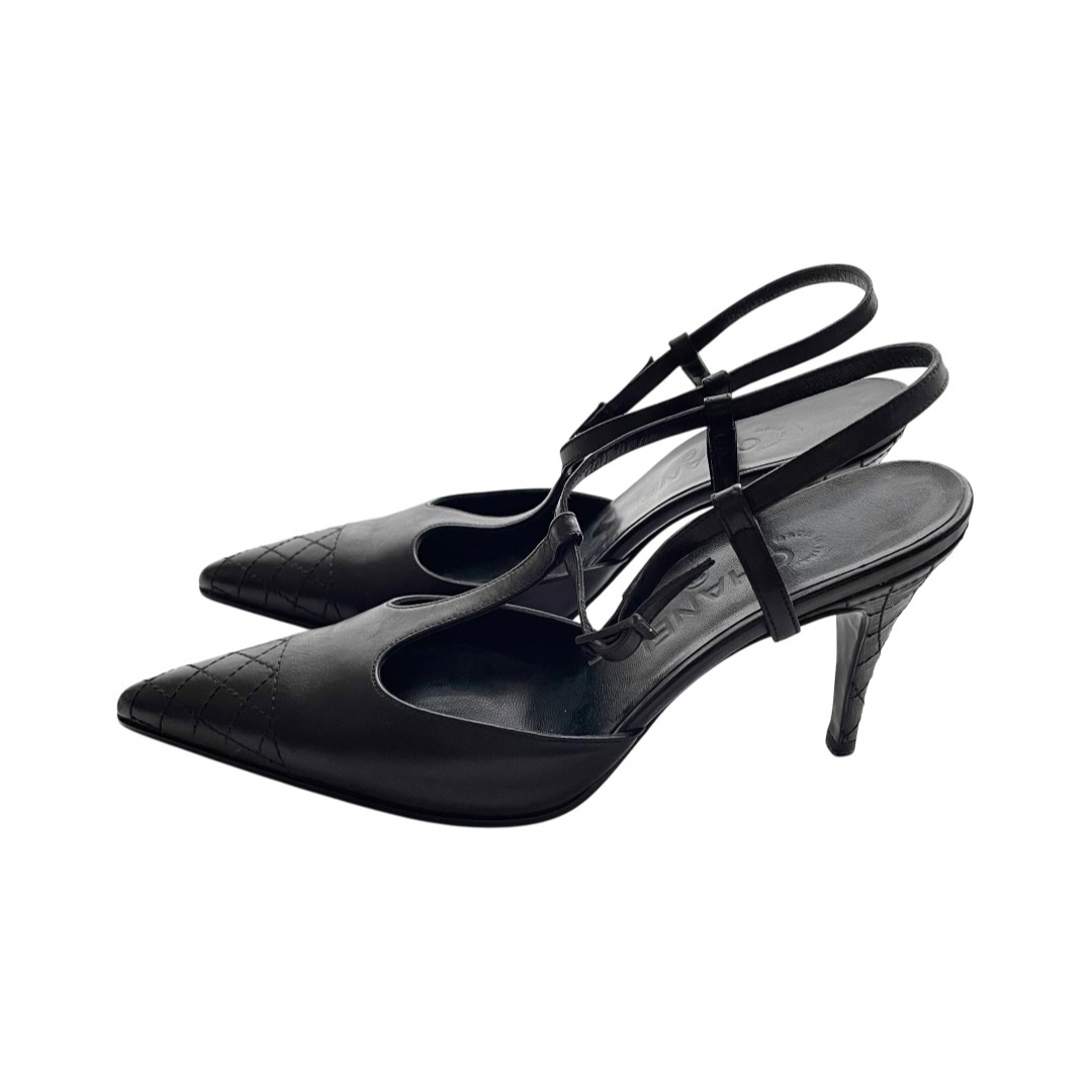 CHANEL シャネル ポインテッドトゥパンプス ブラック 37C CHANEL シャネル ポインテッドトゥパンプス ブラック 37C