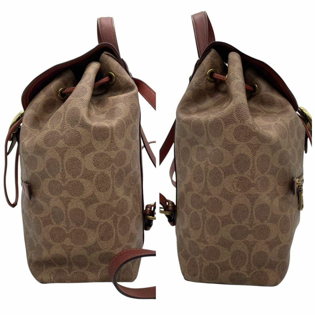 COACH - coach コーチ リュックサック 茶 シグネチャー PVC COACH - coach コーチ リュックサック 茶 シグネチャー PVC