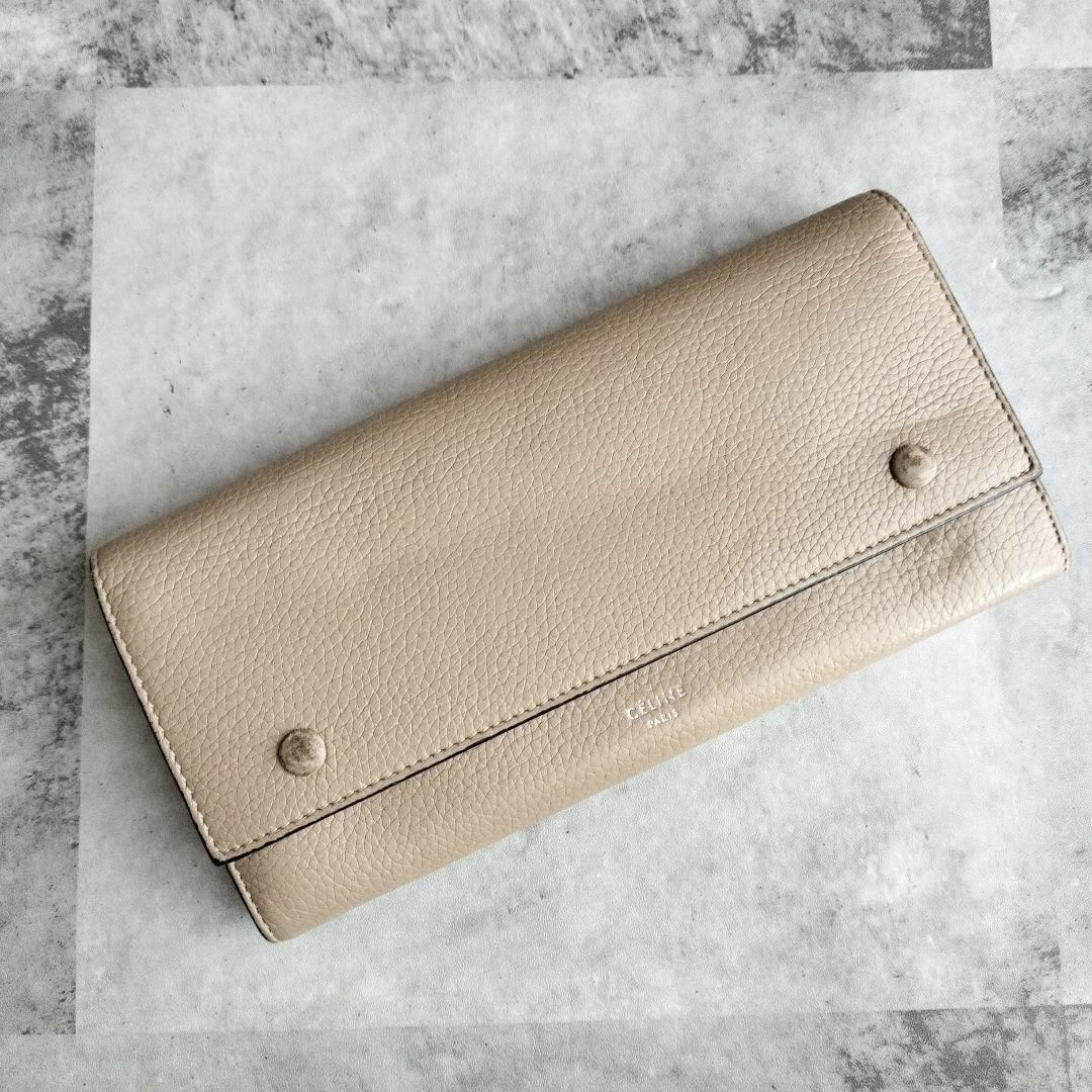 CÉLINE ベージュ レザー 長財布　セリーヌ　財布