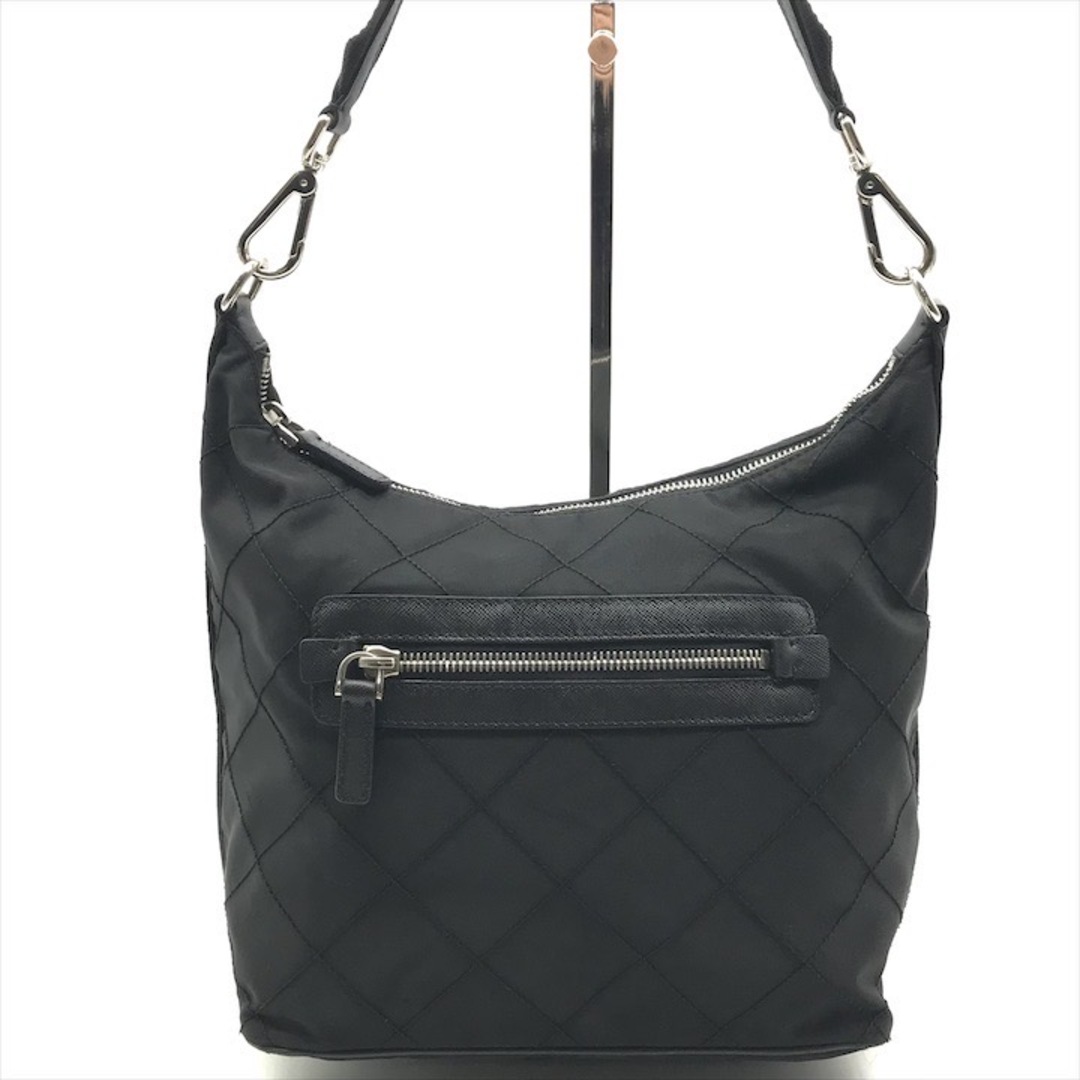 PRADA - 良品 PRADA プラダ 三角ロゴ ナイロン テスート キルティング ハンド ショルダー バッグ ブラック a6861